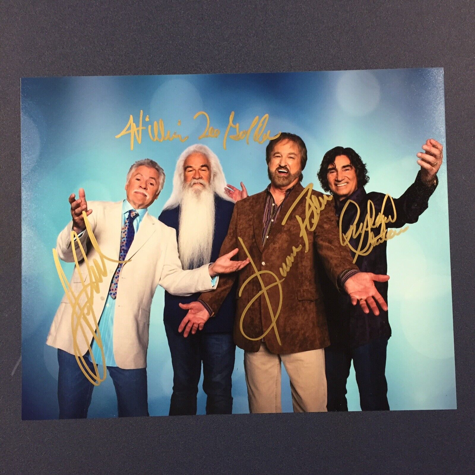 THE OAK RIDGE BOYS SIGNED 8X10 Photo Poster painting FULL BAND AUTOGRAPHED VERY RARE PROOF COA