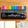 Dual Line Outline Markers with Shimmering Effect Sparkle Doodle Shimmer Marker Drawing Pens for Journaling Coloring Art Planning Supplies