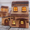 Original Handmade Wooden Fairy Tale House Night Light - Creative Desktop Ornament