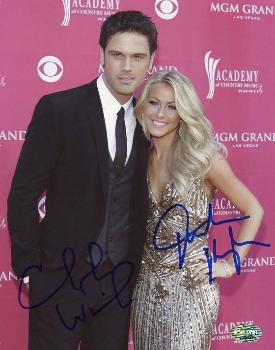 Julianne Hough & Chuck Wicks Dwts Signed Authentic 8X10 Photo Poster painting PSA/DNA #J36493