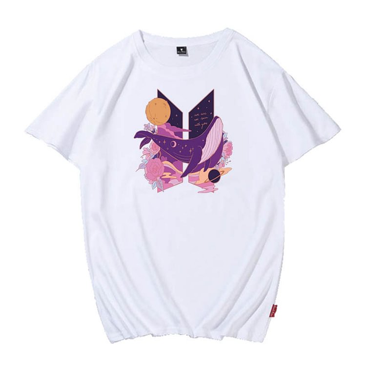 BTS Purple Whale Candy Color T-shirt