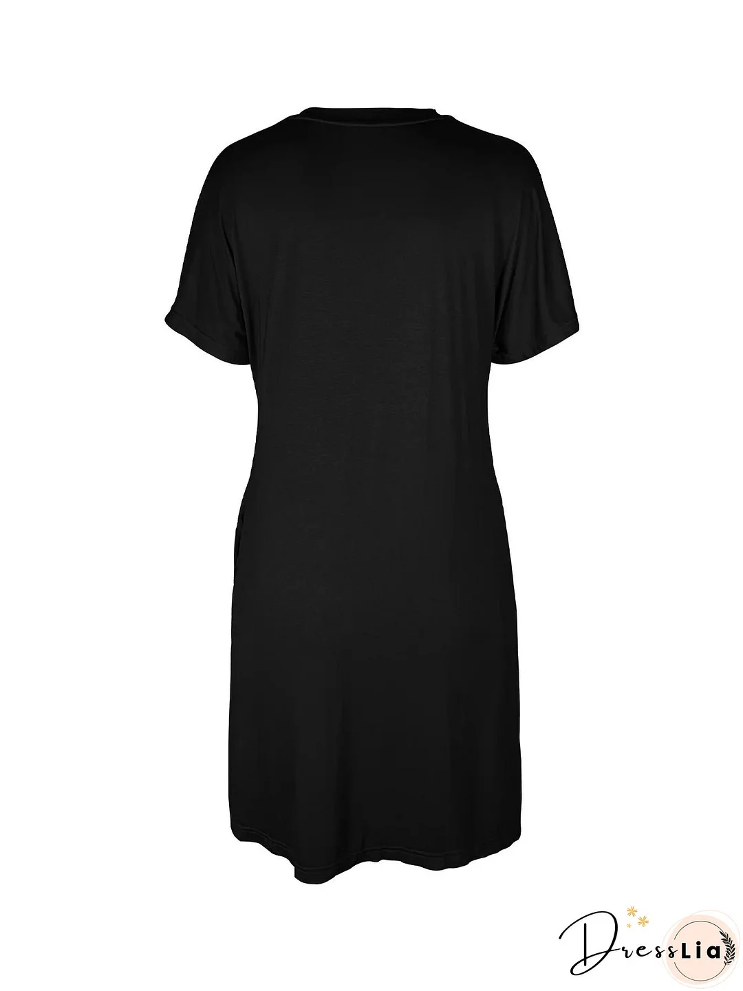 Cosmic DJ Astronaut with Headphones Print Crew Neck Tee Dress Casual Short Sleeve Dress For Spring & Summer Women's Clothing