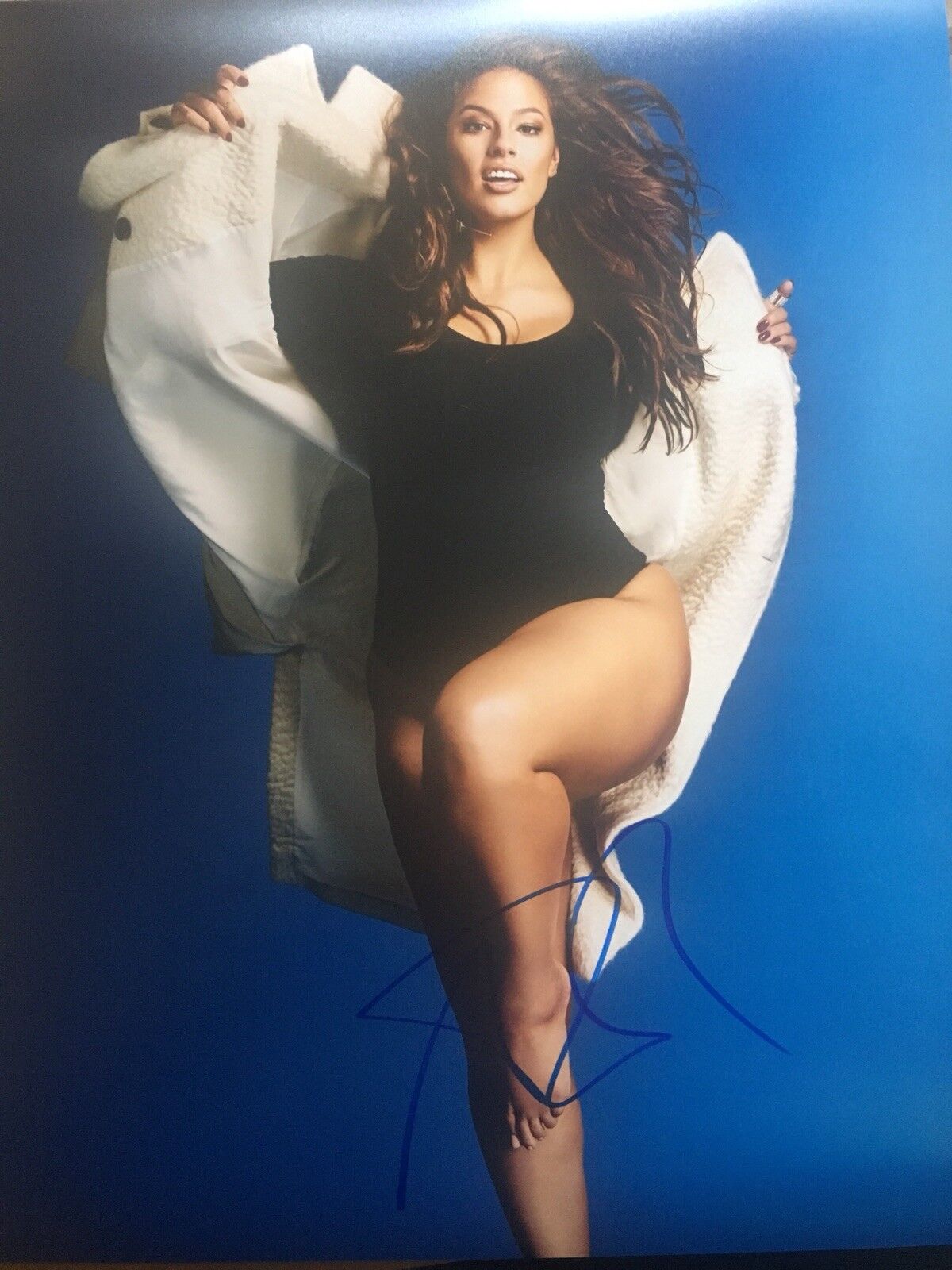 Ashley Graham Signed 11x14 Photo Poster painting Sports Illustrated Super Model Proof