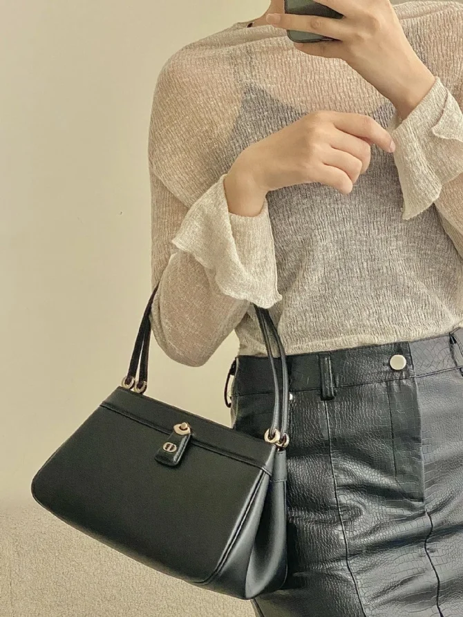DIOR_Key手袋_腋下包黑色中號_27cm_-