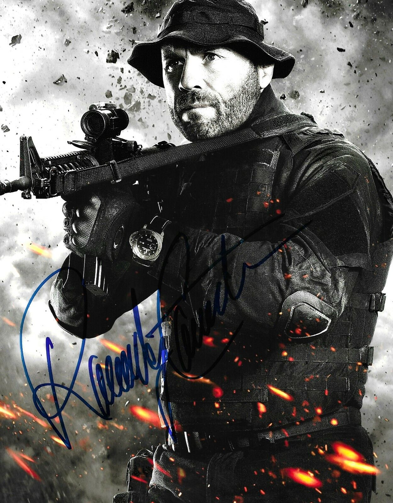 Randy Couture Signed The Expendables 10x8 Photo Poster painting AFTAL