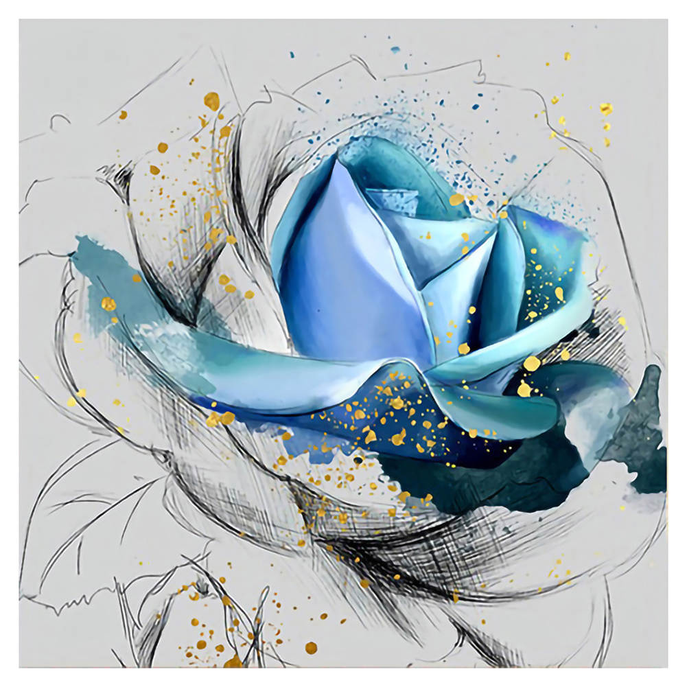 

Blue Flowers - 11CT Stamped Cross Stitch - 50*50CM, 501 Original