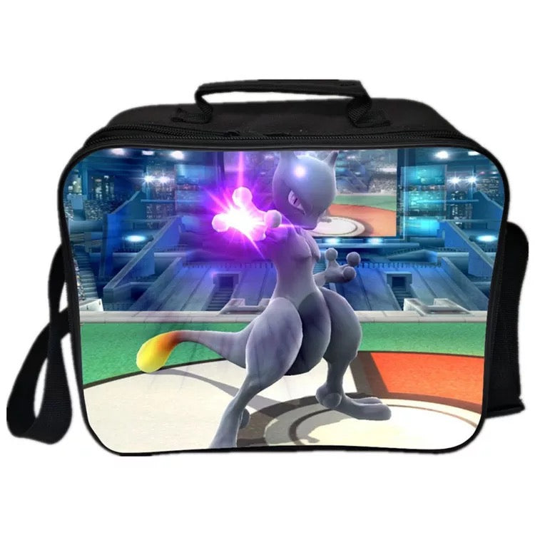 Mayoulove Detective Pokemon Go Pikachu #27 PU Leather Portable Lunch Box School Tote Storage Picnic Bag-Mayoulove