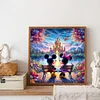 Mickey Mouse Castle - runder Bohrer Diamond Painting - 30*30cm
