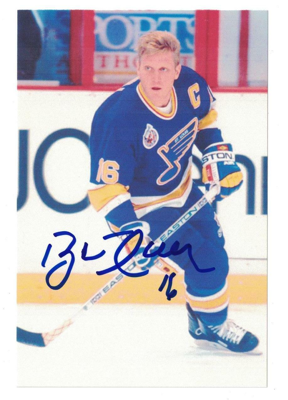 Brett Hull Signed Autographed 4x6 Photo Poster painting St. Louis Blues A