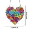 >SALE<Acrylic Heart Flower Single-Sided Diamond Painting Hanging Pendant (20x20cm)
