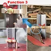 3 in 1 Multifunctional Measuring Meter Drill Depth Meter Drill Stop Measure and Drill Point Angle Meter Grinding Gage and Table Saw Height Meter Woodworking Tool