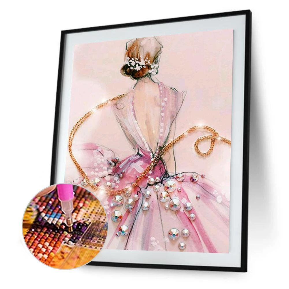 30*40CM Special Shaped Diamond Painting-Wedding Girl