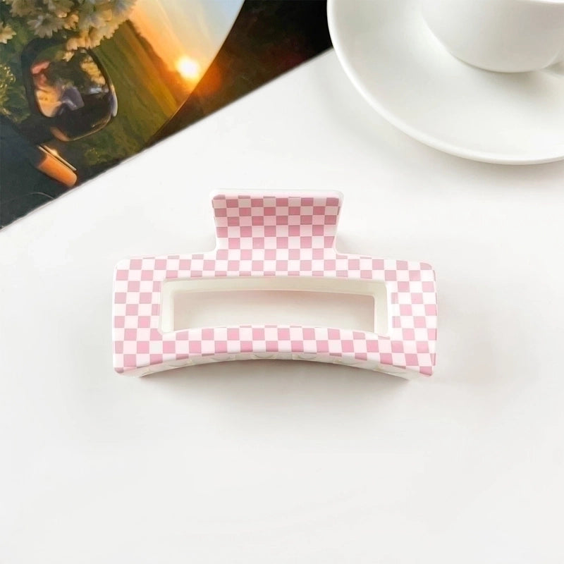 Halloween Minimalist Commute Women’s Pumpkin Flower Checkered Plastic Hair Claws