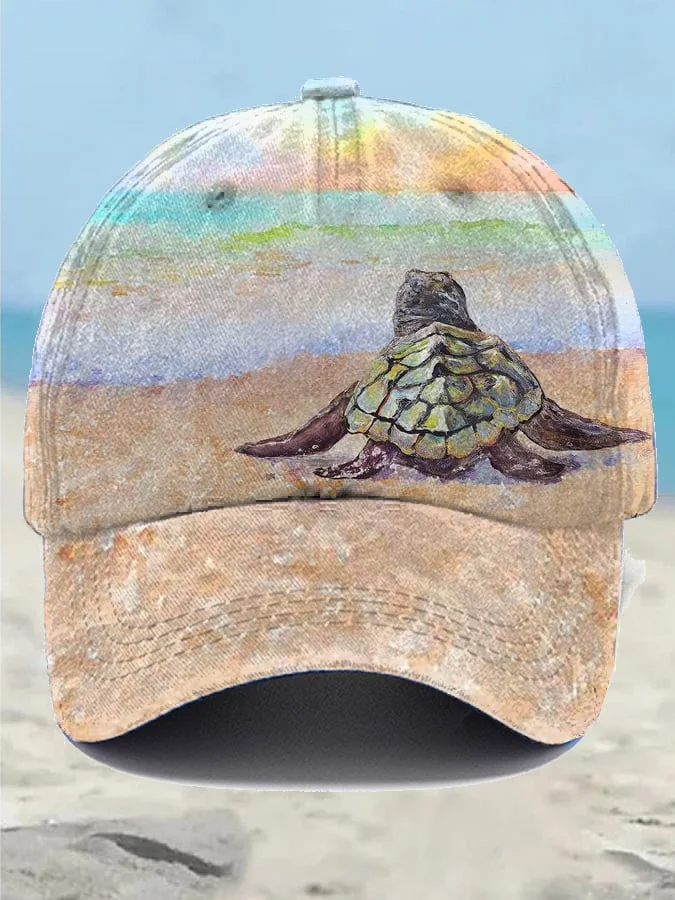 🔥Buy 3 Get 10% Off🔥Women's Resort Turtle Print Hat