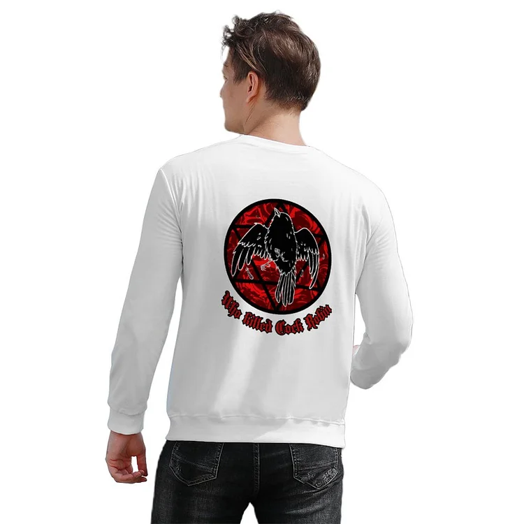 Men's Pullover Who Killed Robin Bird Roses  customized, personalized, gift