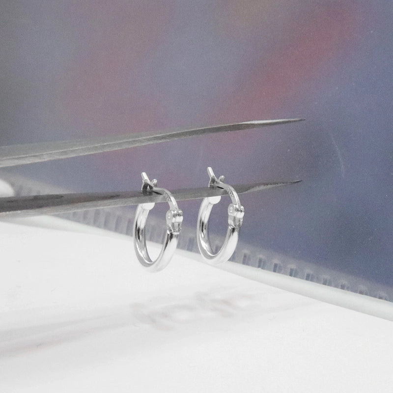 1 Pair 925 Sterling Silver Solid Color Earrings