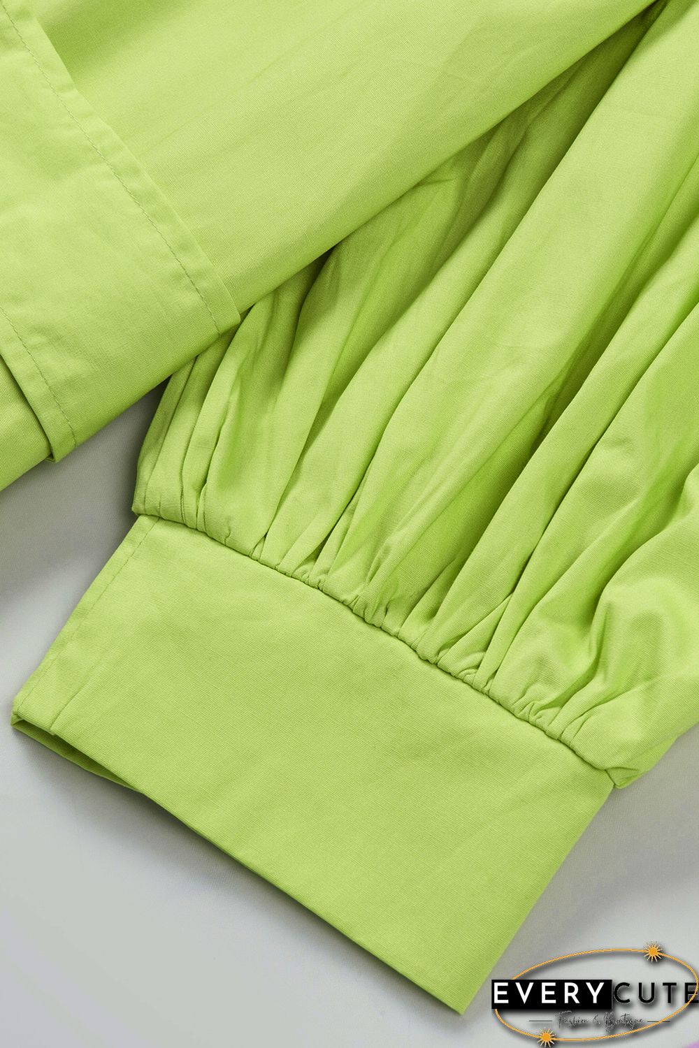 Lace-up Puff Sleeve One Shoulder Blouse