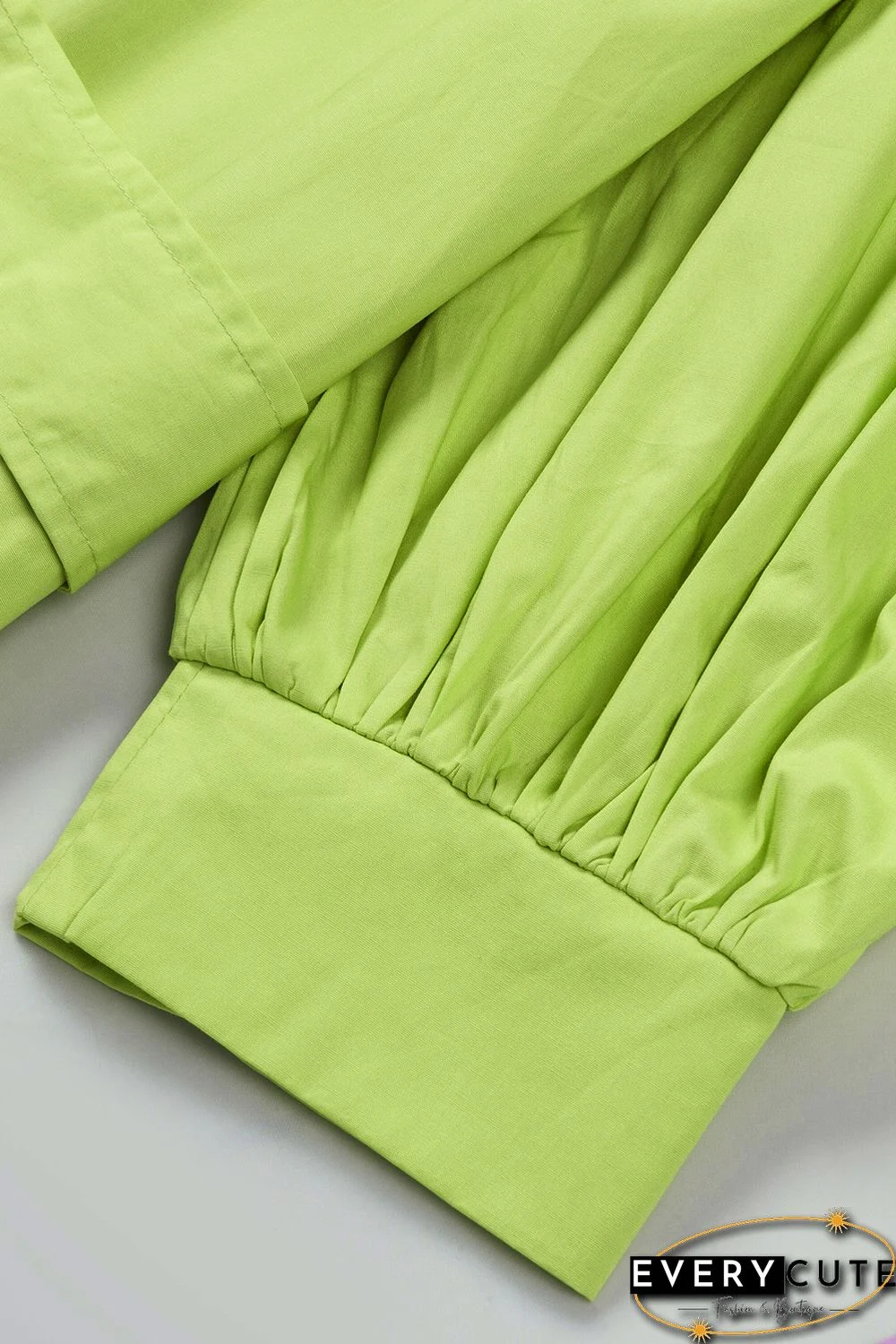 Lace-up Puff Sleeve One Shoulder Blouse