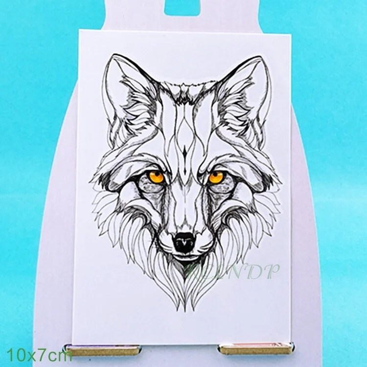 Waterproof Temporary Tattoo fox wolf wolves whale owl deer buck lion hawk tato flash tatoo fake tatto for girl women men