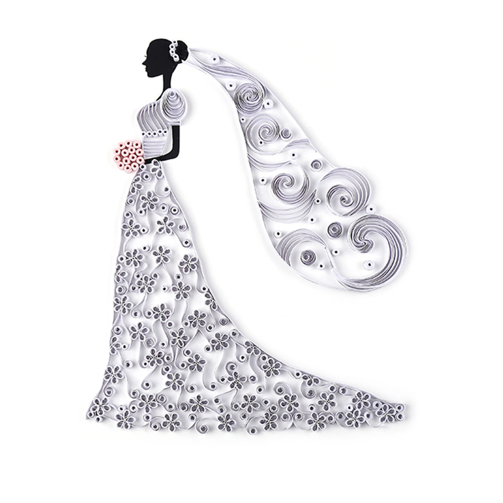 

Wedding Dress Bride - Paper Quilling, 501 Original