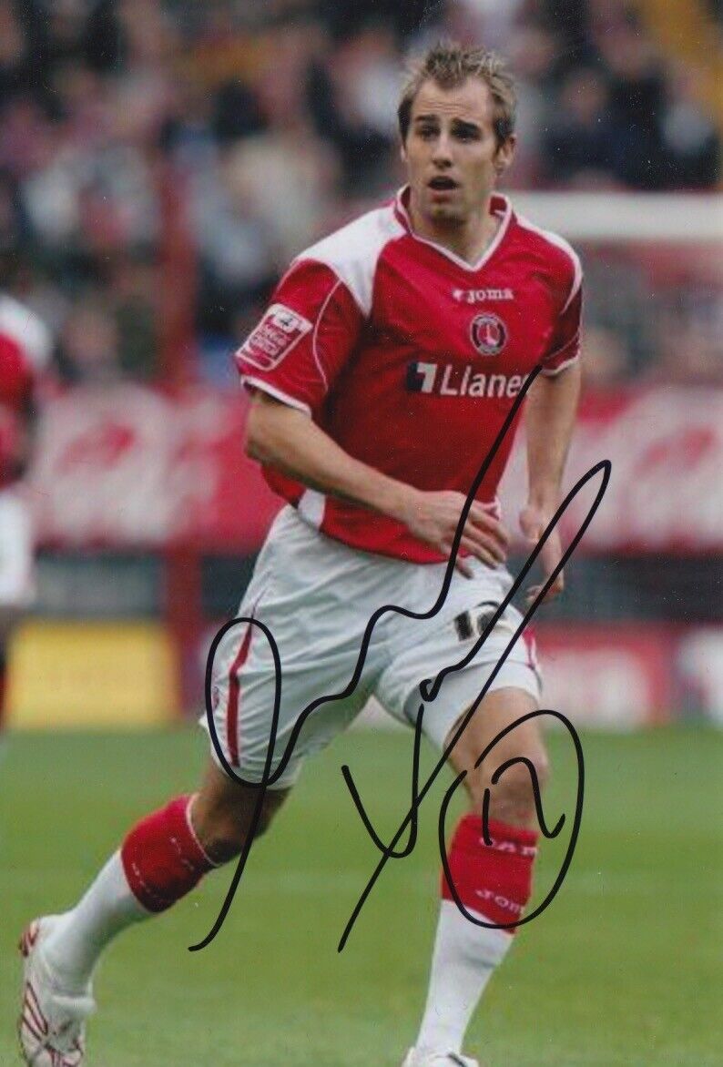 CHARLTON ATHLETIC HAND SIGNED LUKE VARNEY 6X4 Photo Poster painting.