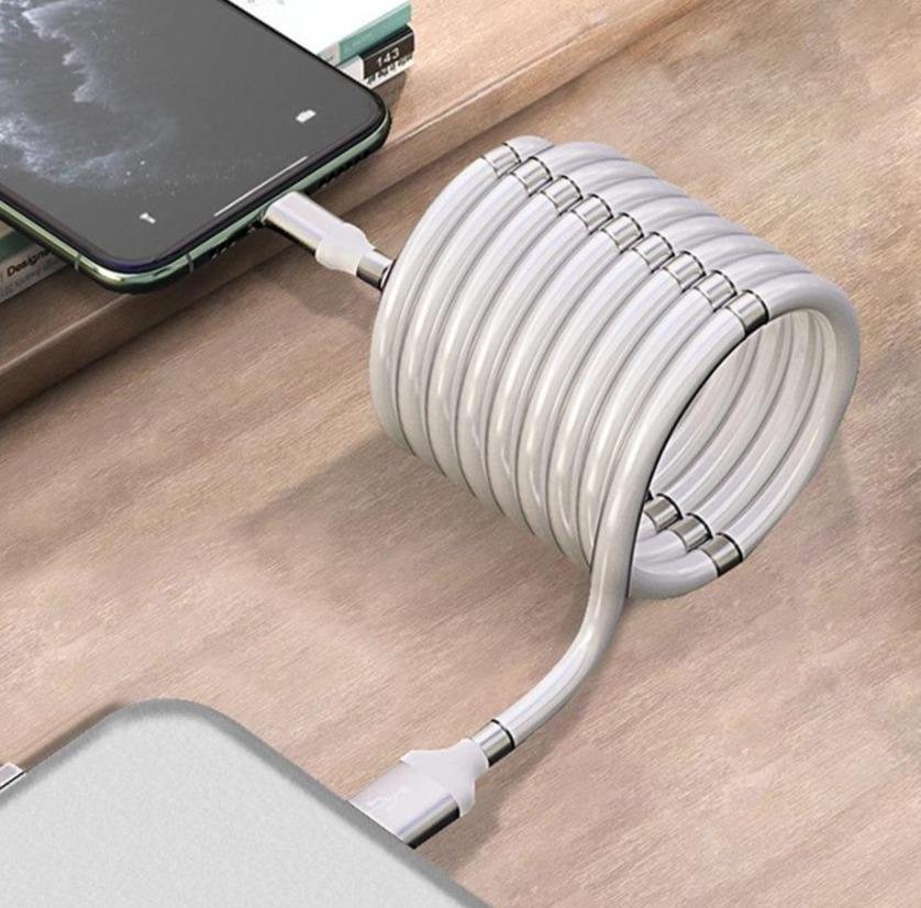 Self Winding Magnetic Fast Charging Cable
