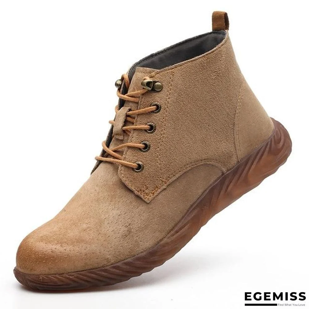 Men Leather Safety Shoes Steel Toe Security Shoes Work Shoes Puncture Proof Sole Work & Safety Boots | EGEMISS