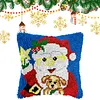 Santa Claus Dog-DIY Latch Hook Rug Pillowcase Kits 43*43cm