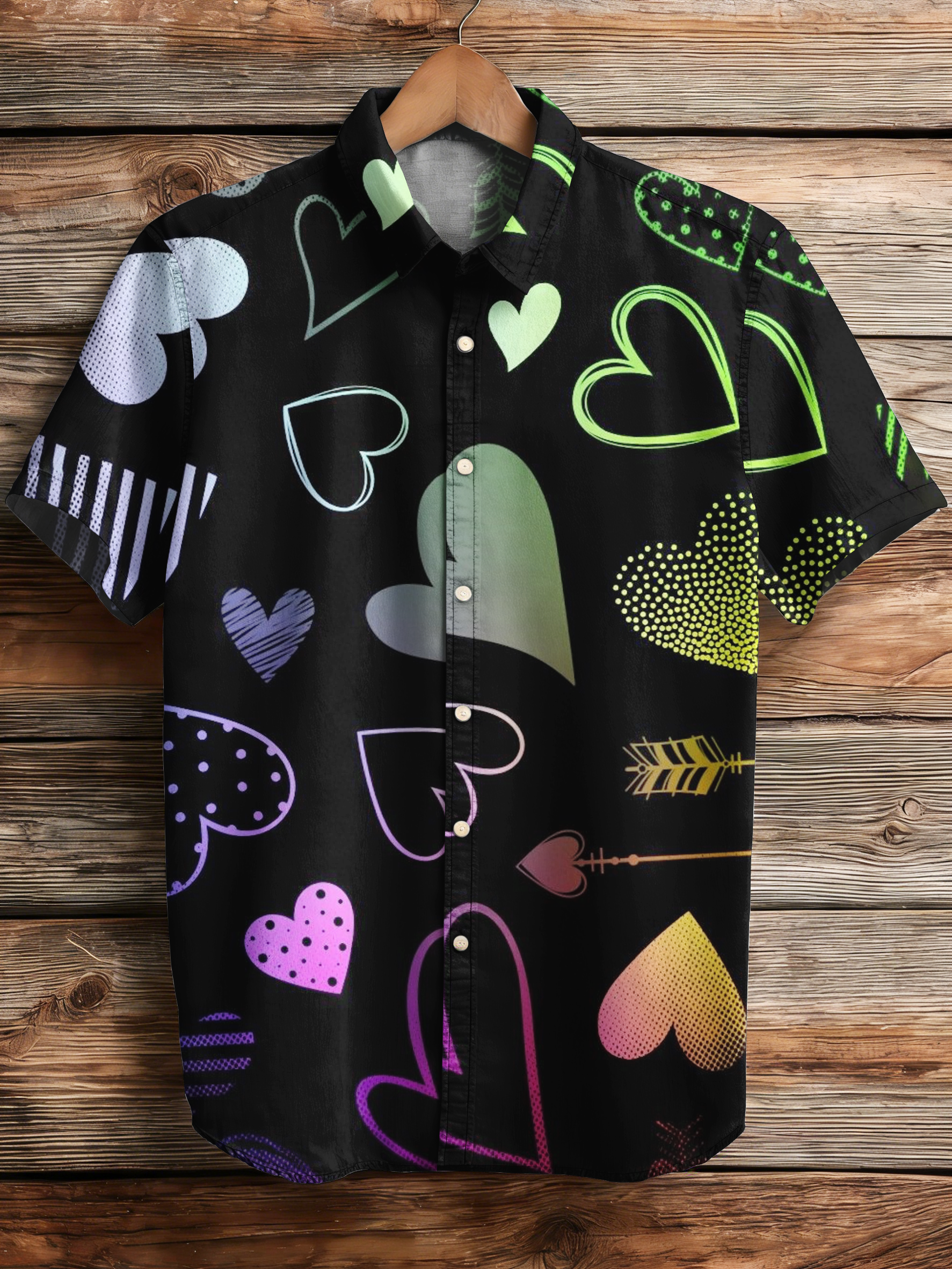 Men's Valentine's Day Casual Shirt PLUSCLOTHESMAN