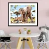 Elephant And Giraffe  | Full Round Diamond Painting Kits
