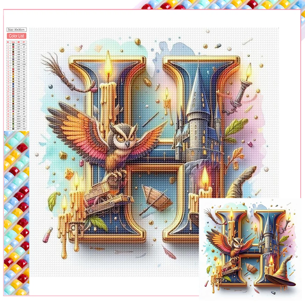 Diamond Painting - Full Square Drill - Harry Potter Letters(Canvas|35*35cm)