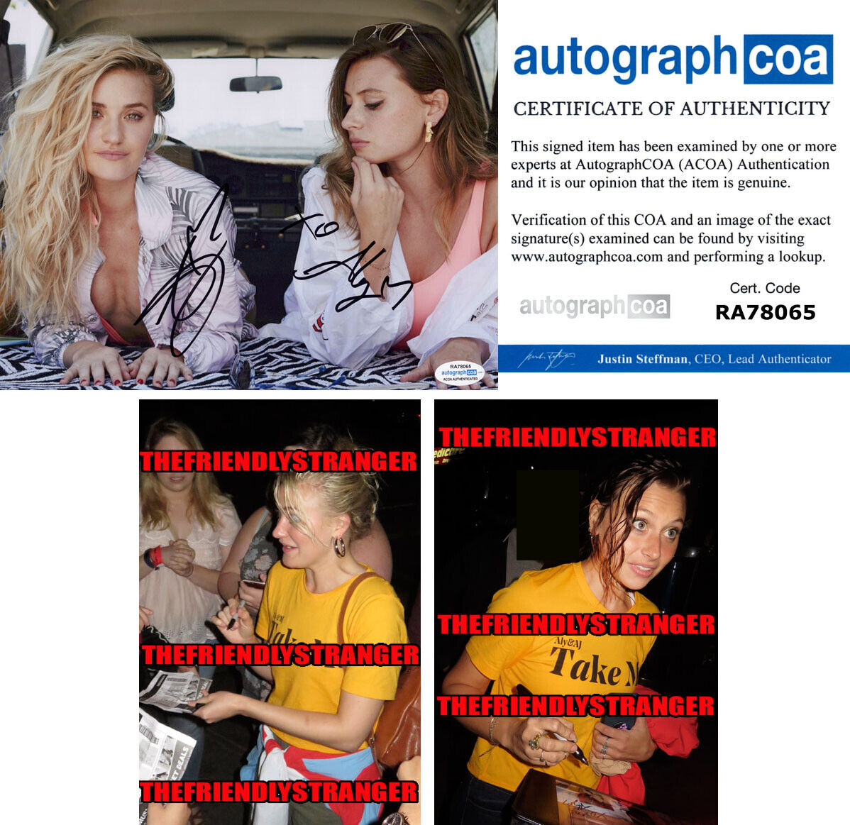 ALY & AJ MICHALKA signed Autographed 8X10 Photo Poster painting G - PROOF - SEXY Hot ACOA COA