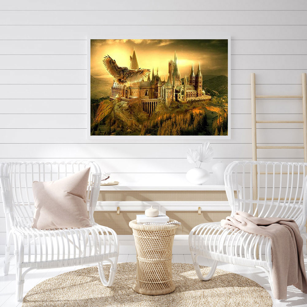 Harry Potter Castle 40*30CM(Canvas) full round drill diamond painting