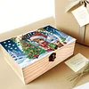 5D DIY Diamond Painting Handmade Wood Storage Box Crystal Storage Case (Deer)