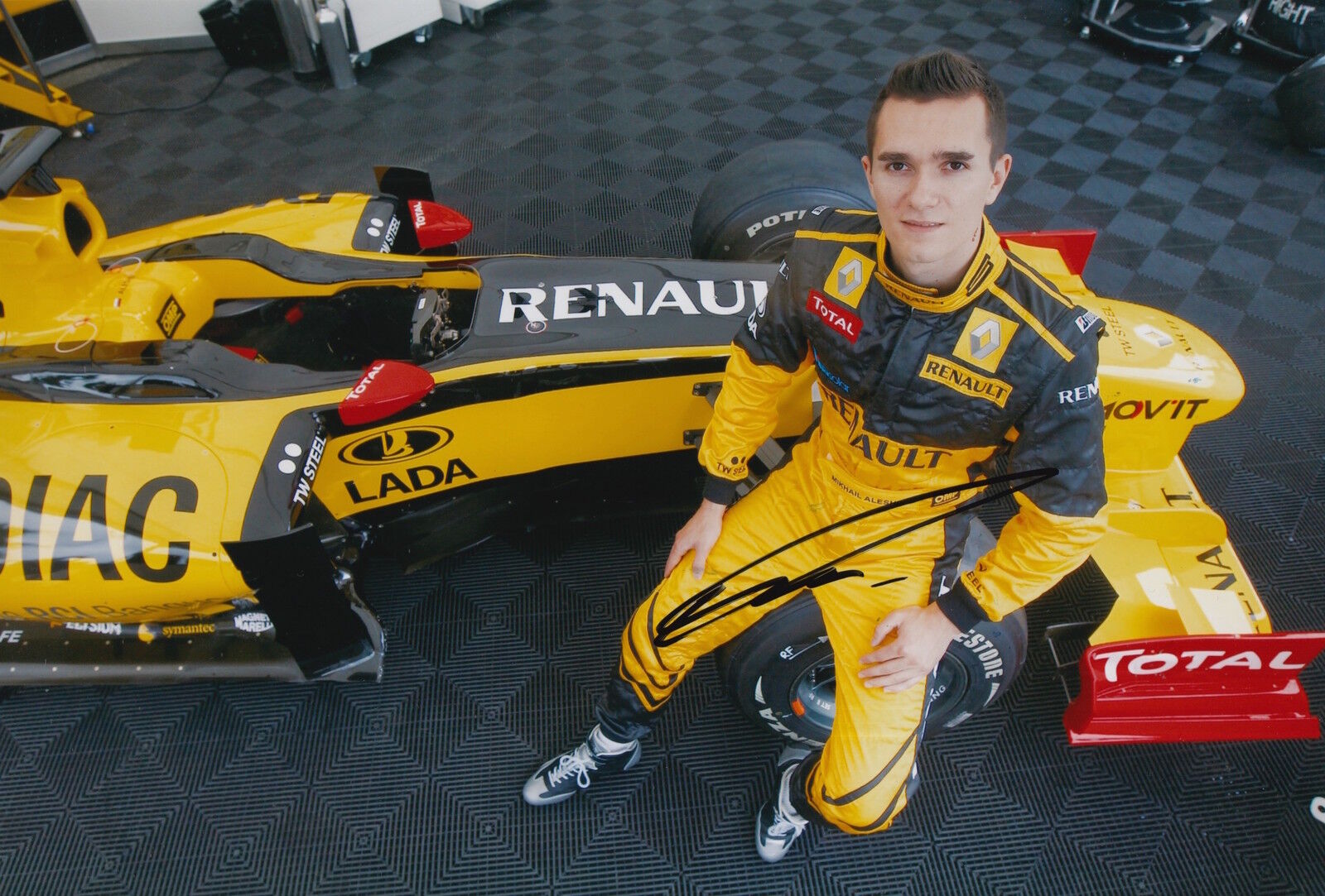 Mikhail Aleshin Hand Signed 12x8 Photo Poster painting Renault F1 6.