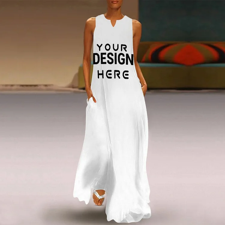 Personalized Custom Women's Long Dress Full Print