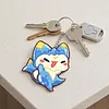 Blue Dolphin 14CT DIY Counted Plastic Cross Stitch Keychain Kit 10cm Embroidery Pendant Making Set Single-Sided Keychains Needlepoint Arts Craft Kit for Beginners Adults Jewelry Backpack Charms