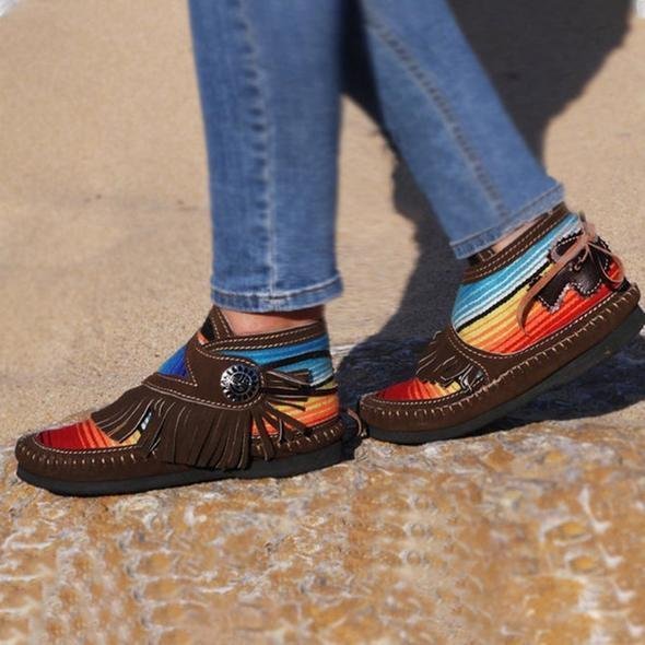 🔥LAST DAY 49% OFF- Cowgirl Leather Moccasins