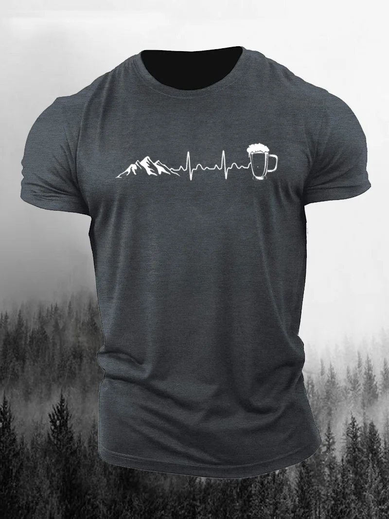 Mountain Beer Graphic Printed Men's T-Shirt in  mildstyles