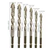 6PCS 4-Blade Saw Tooth Eccentric Drill Bit High-Strength Eccentric Twist Drill