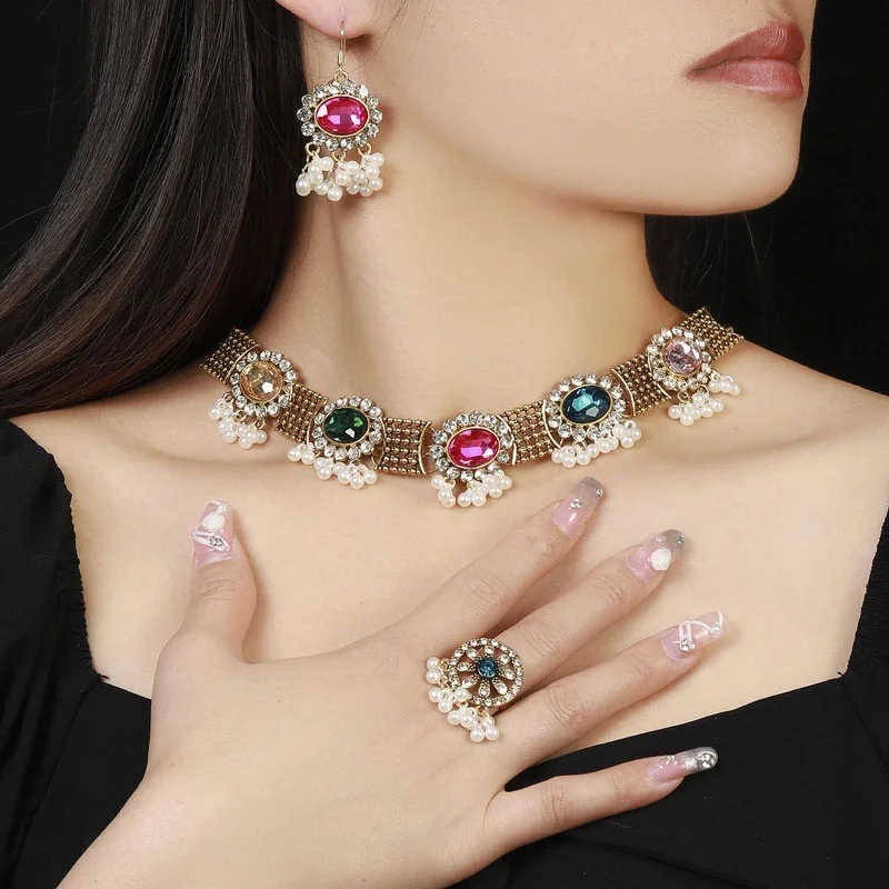 Vintage Luxury Temperament Party Jewelry Sets