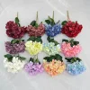 Artificial 5 Stems Silk Hydrangea Flower Bunch