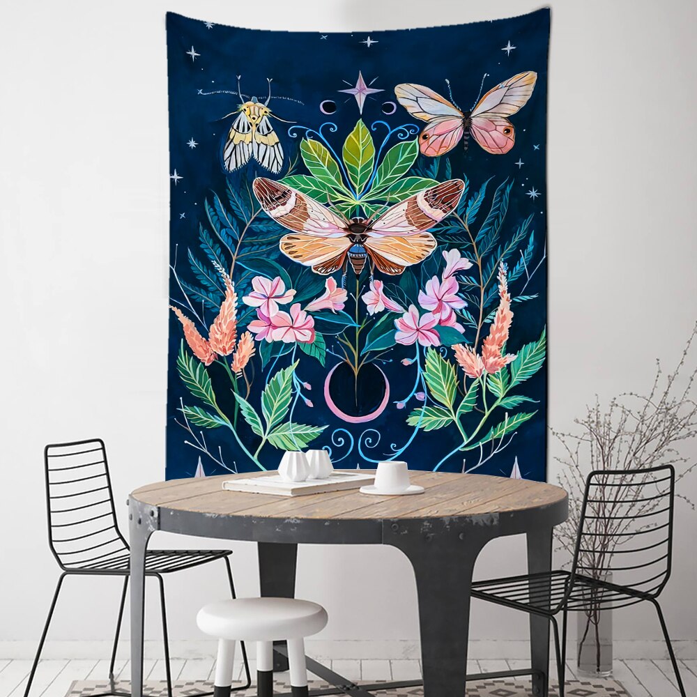

Wall Tapestry - Tarot Flower Butterfly-150*130cm, 501 Original