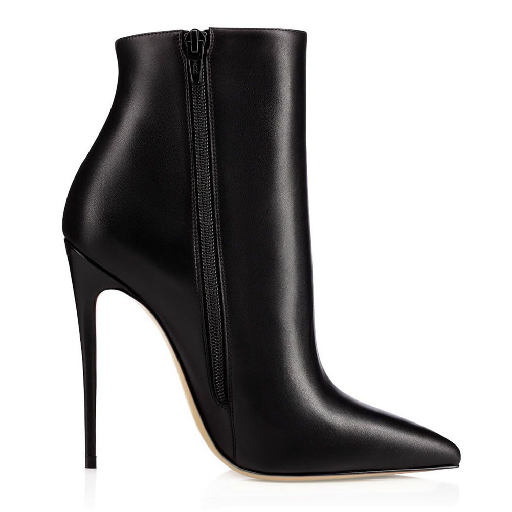 Women's  Ankle Boots Closed Pointed Toe Stilettos  Booties-MERUMOTE