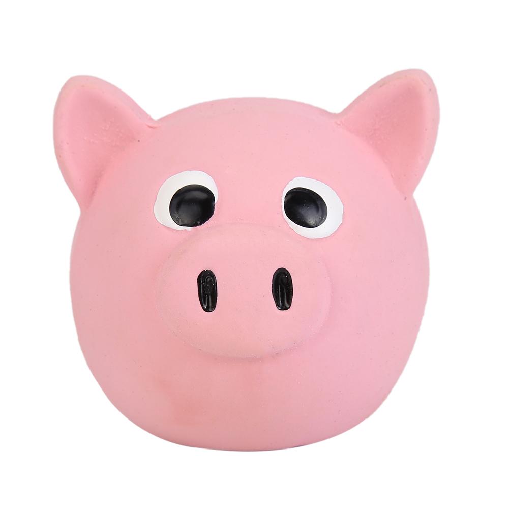 

Cute Animal Head Shaped Squeak Latex Toy Dogs Puppy Bite Chew Squeaky Toys, Brown, 501 Original