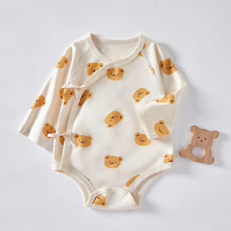 Baby Bear Print Kimono Bodysuit