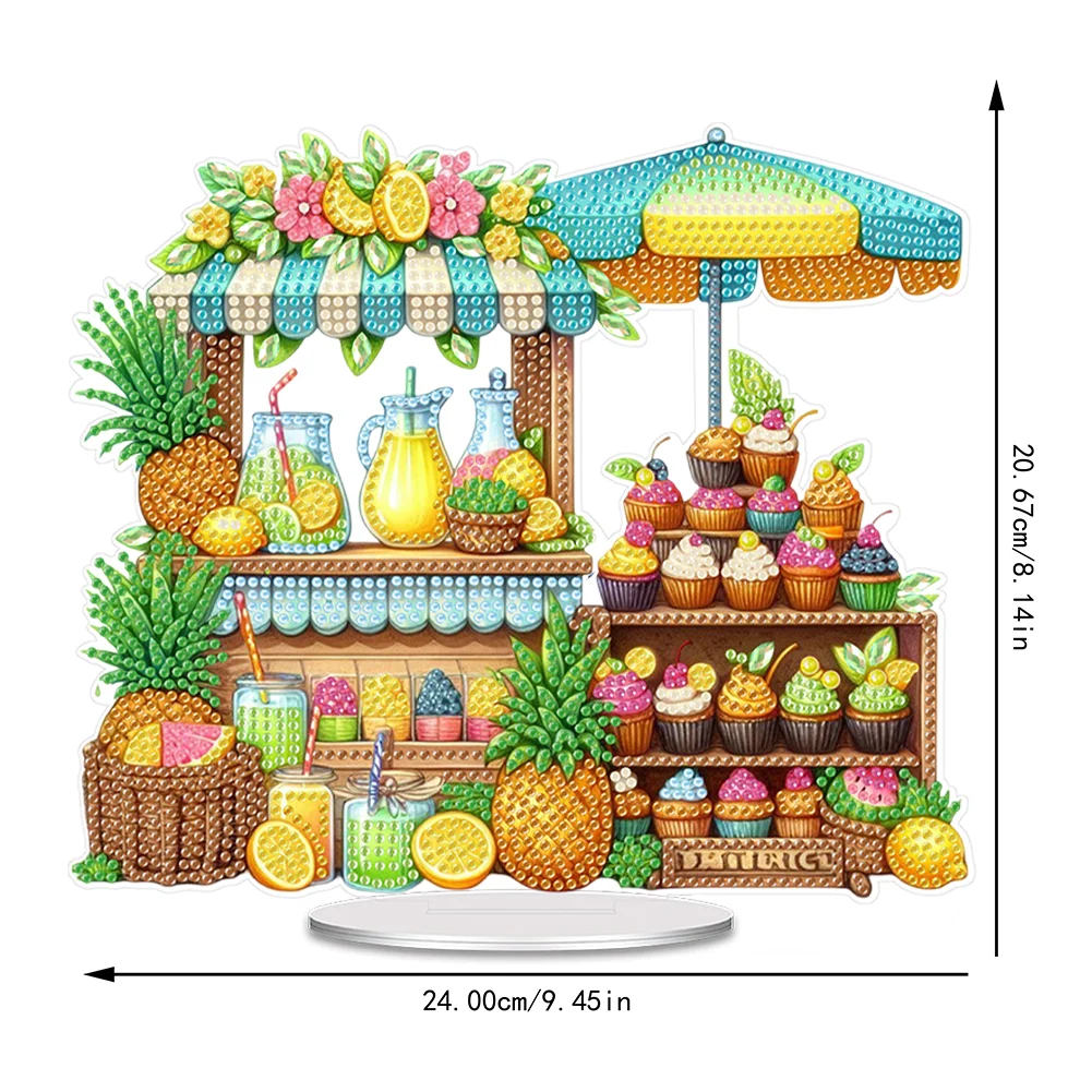 DIY Drink Stall Table Top Diamond Painting Acrylic Ornament Kits Home Decor