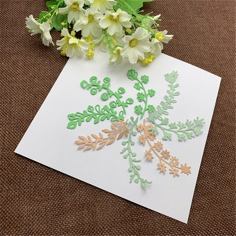 8pcs Leaves lace Metal Cutting Dies Craft Stamps die Cut Embossing Card Make Stencil