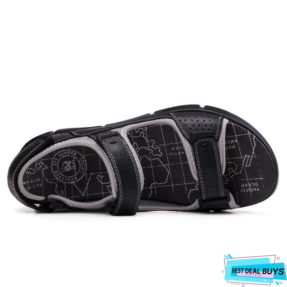 Men's Genuine Leather Sandals Casual High Quality Outdoor Beach Sandals