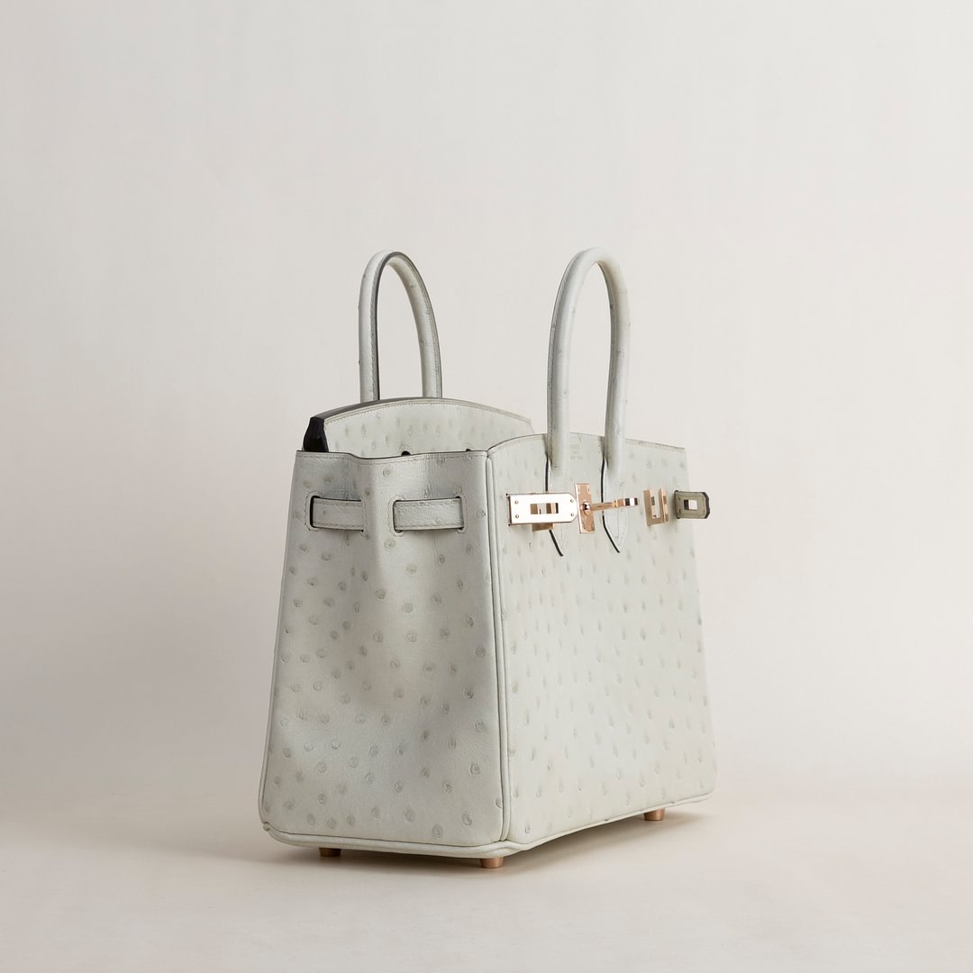 Birkin 25cm Ostrich 3C Parchemin GHW